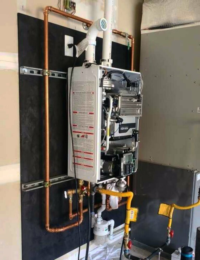 tankless water heater install