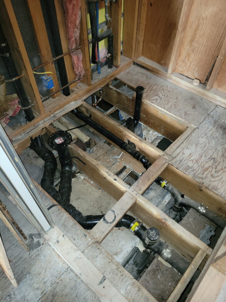 underfloor drain plumbing rough in reno nv